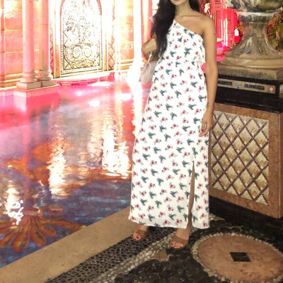 Club Monaco Kellbee One-shoulder Dress Pineapple Print - Picture 7 of 7